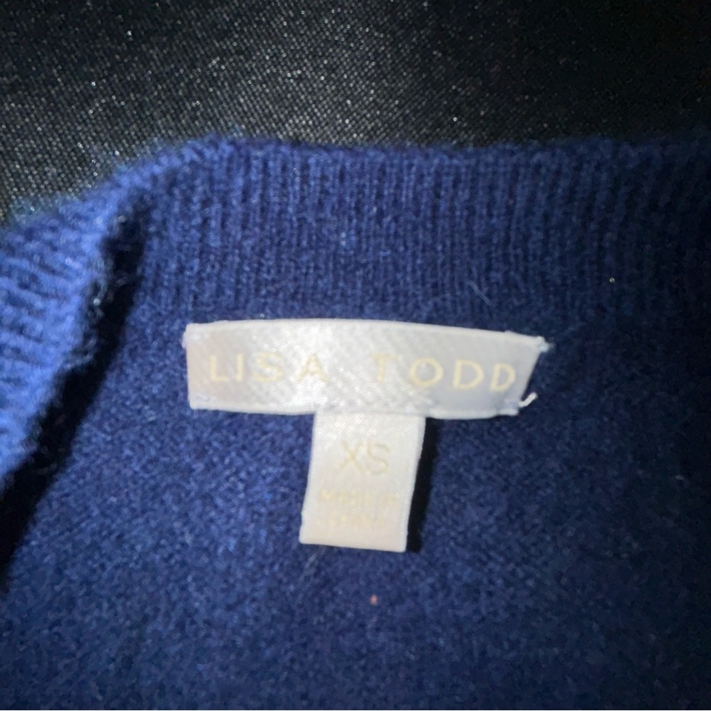 Lisa Todd Fuzzy Wool Sweater With Lips Size XS - Picture 7 of 9
